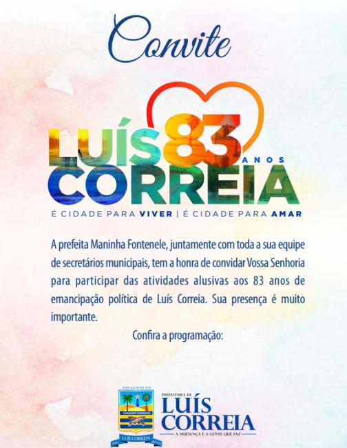 Convite Luis Correia 83 anos