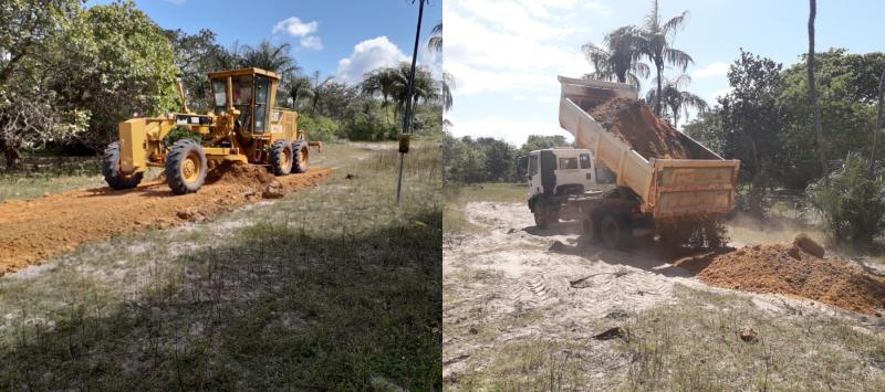 Maquinários da Prefeitura de Cabeceiras em serviços de reforma nas estradas vicinais