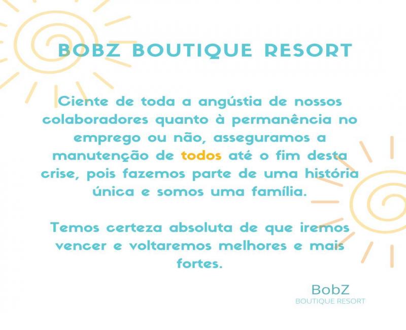 Mensagem do BobZ Boutique Resort