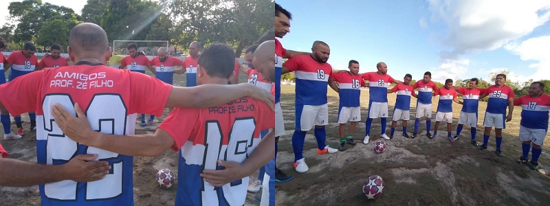 Prefeito Zé Filho em partida de futebol na localidade Bom Futuro