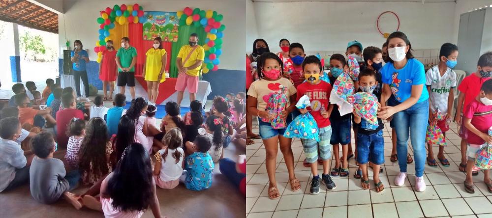 Festividades do Dia das Crianças nas comunidades rurais