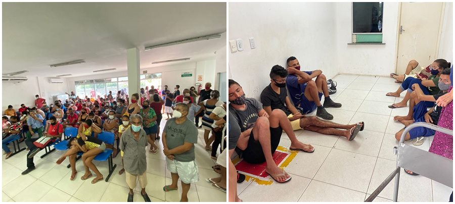 UPA do Promorar lotada com casos de síndromes gripais — Foto: Anielle Brandão/TV Clube
