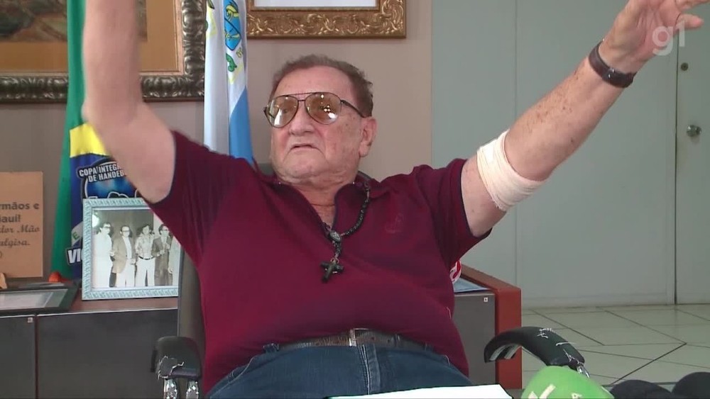 Prefeito Mão Santa, de Parnaíba, no Piauí — Foto: Reprodução/TV Clube