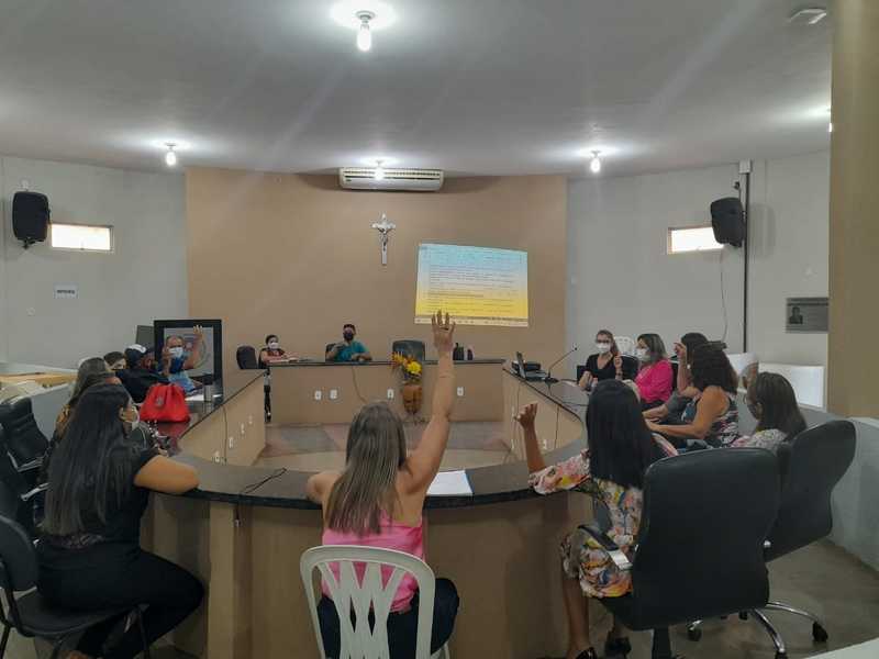 Conselho Municipal de Saúde de Picos reunido para discutir propostas que foram elaboradas em última Conferência (Foto: Arquivo Pessoal)