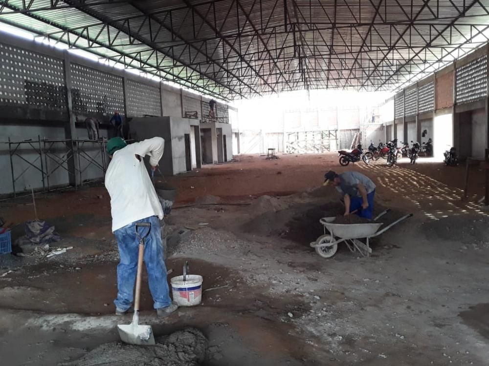 Obras do Mercado do Produtor tem previsão de conclusão para dezembro deste ano (Foto: Daniel Holanda)