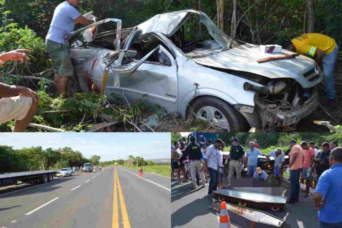 Acidente BR-135, Sul do Piauí (Foto: Jornalista, Ronilton Leal - Ponto X)