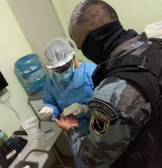 Policiais do 16º Batalhão da Polícia Militar de José de Freitas.