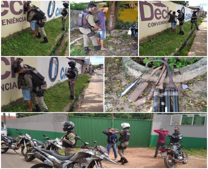 Fotos momento das abordagens durante a operação 
