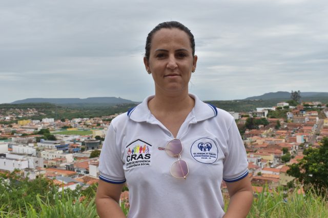 Cadastradora do CadÚnico, Liliane Carvalho (Foto: Jackelany Vasconcelos)