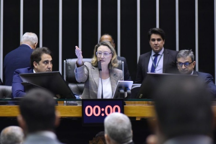 Deputada Maria do Rosário preside a sessão do Plenário - (Foto: Zeca Ribeiro/Câmara dos Deputados)