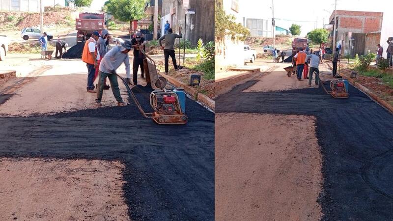 Asfalto chegou ao bairro Boa Vista (Foto: Reprodução)