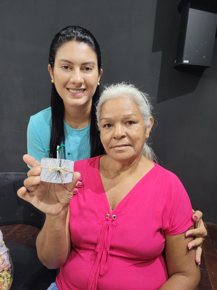 Secretária de Assistência Social, Wiânika Alecar participou da oficina (Foto: Rawena Sousa)