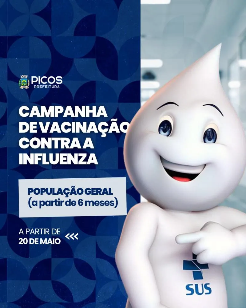Banner da Campanha de Vacinação contra a Influenza para população geral (Foto: Arquivo Pessoal)