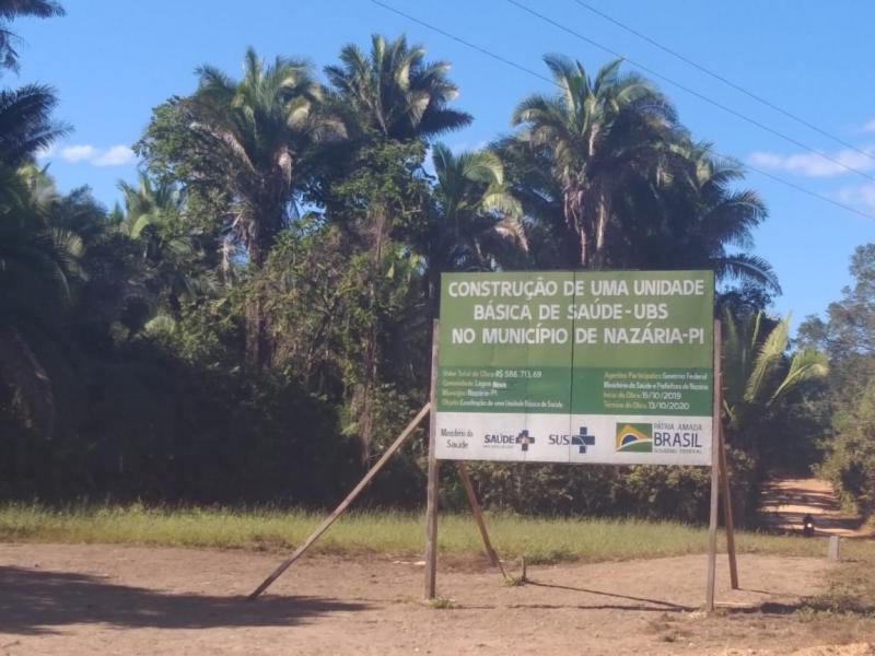 No local da obra, só tem a Placa. (Foto: FalaPiauí)
