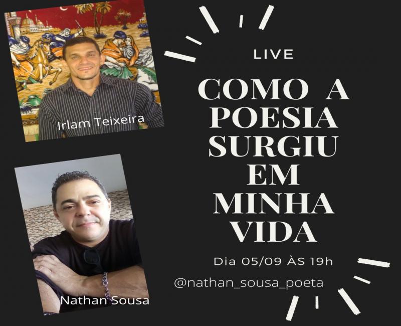  foto divulgação: Live Literária - Irlam Teixeira e Nathan Sousa