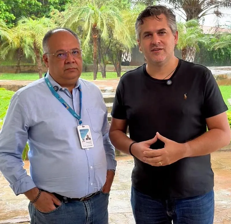 Prefeito Dr. Pablo Santos e Representante da Caixa Econômica Federal Elizomar