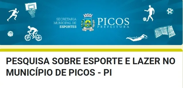 Questionário vai mapear as preferências esportivas do picoense (Imagem: Reprodução)