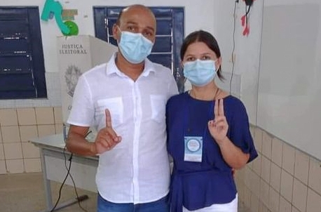 Prefeito eleito e sua esposa