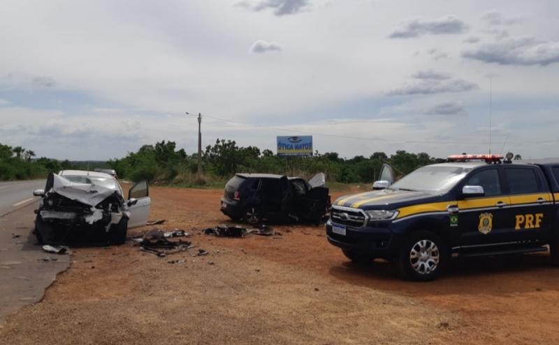 Foto do acidente. PRF