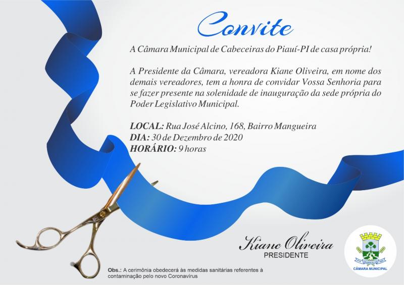 Convite para inauguração