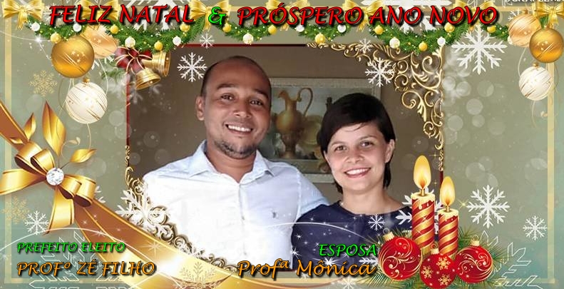 Prefeito eleito Profº Zé Filho e esposa Profª Mônica
