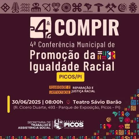 Conferência terá como tema: “Igualdade e Democracia: Reparação e Justiça Racial”.