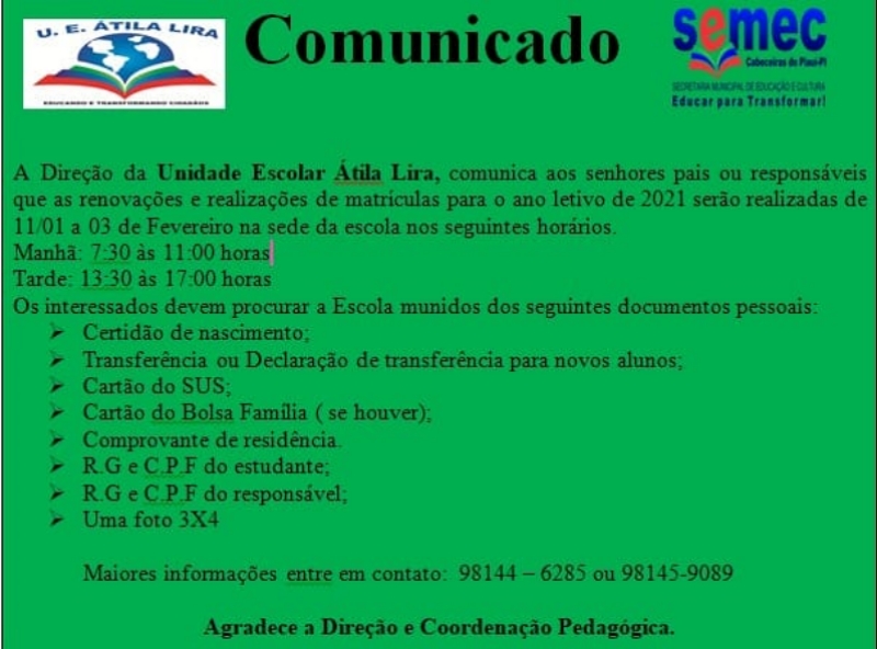 COMUNICADO