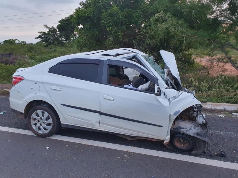Acidente que teve morte na BR-316 em Valença do Piauí — Foto: Divulgação/PRF