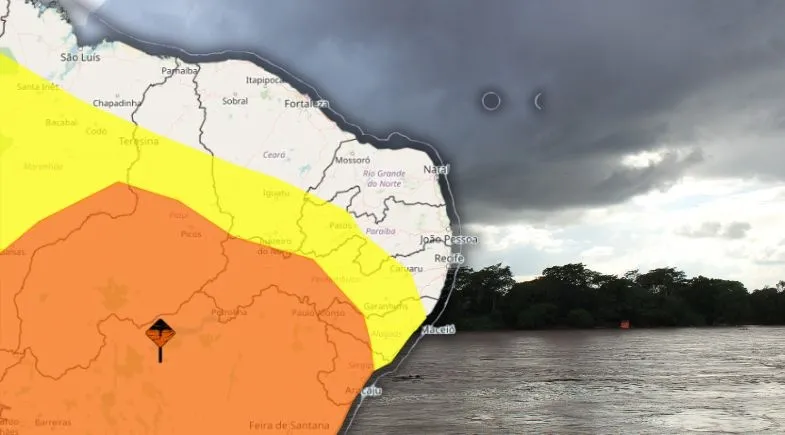 Piauí tem dois alertas de perigo de chuvas intensas, diz Inmet