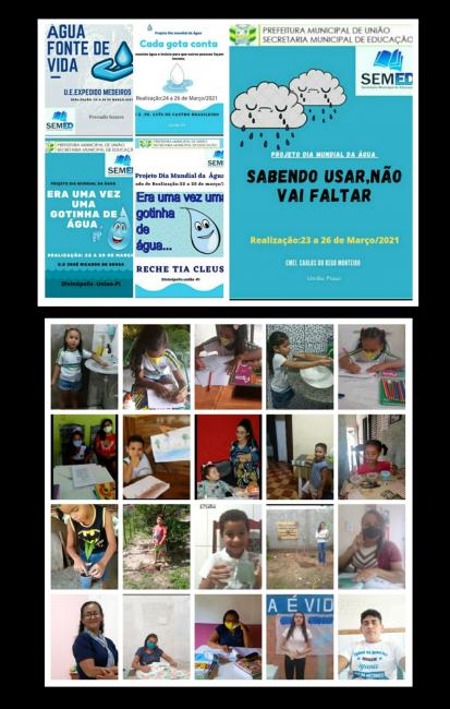 Fotos:Programa Selo Ecológico da Prefeitura Municipal de União, Atividades realizadas pelos professores e Alunos das Escolas Creche Tia Cleusa, CMEI Carlos do Rêgo Monteiro, Escola Padre luis de Castro Brasileiro,José Ricardo de Sousa e Expedido Medeiros