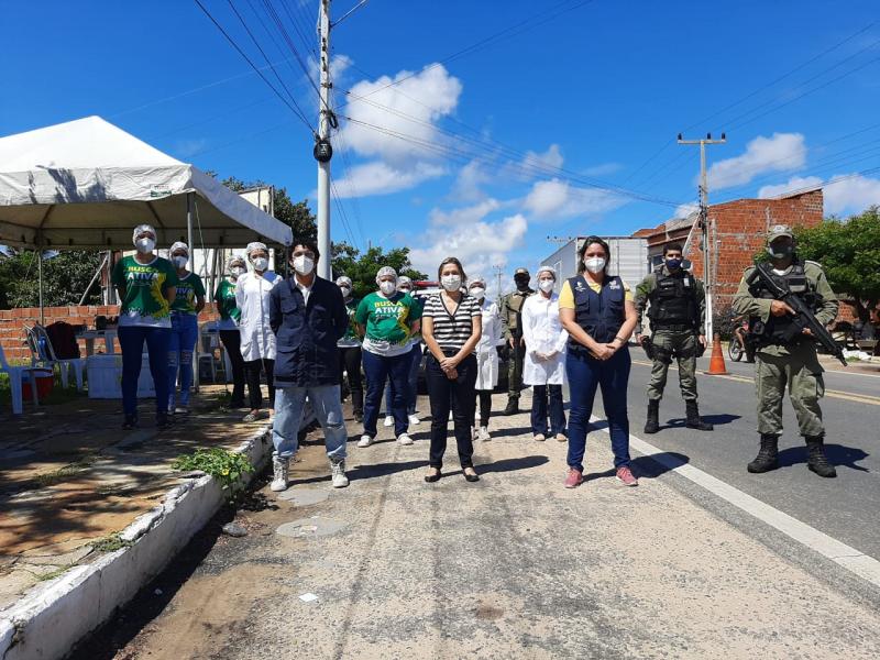 barreira sanitária em Luis Correia