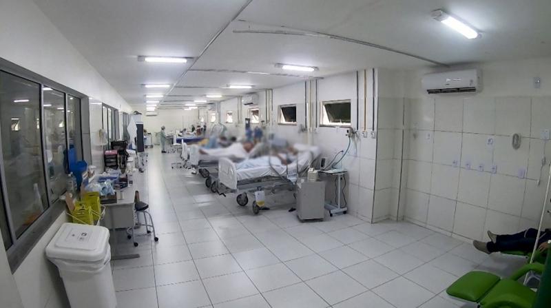 Pacientes esperam vagas de UTI em Teresina — Foto: Reprodução/TV Clube